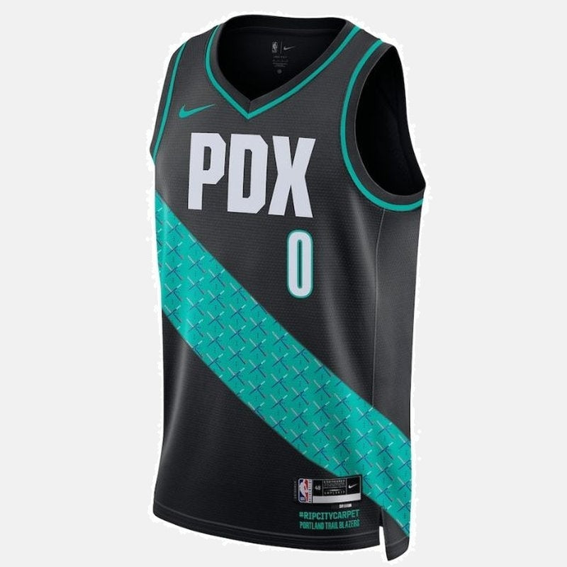 Portland Trail Blazers 2023 Jersey - Lillard 0 Black - photo 2
