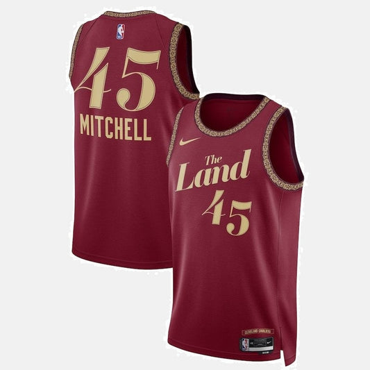 Cleveland Cavaliers Jersey 2023/24 - Mitchell 45 Wine