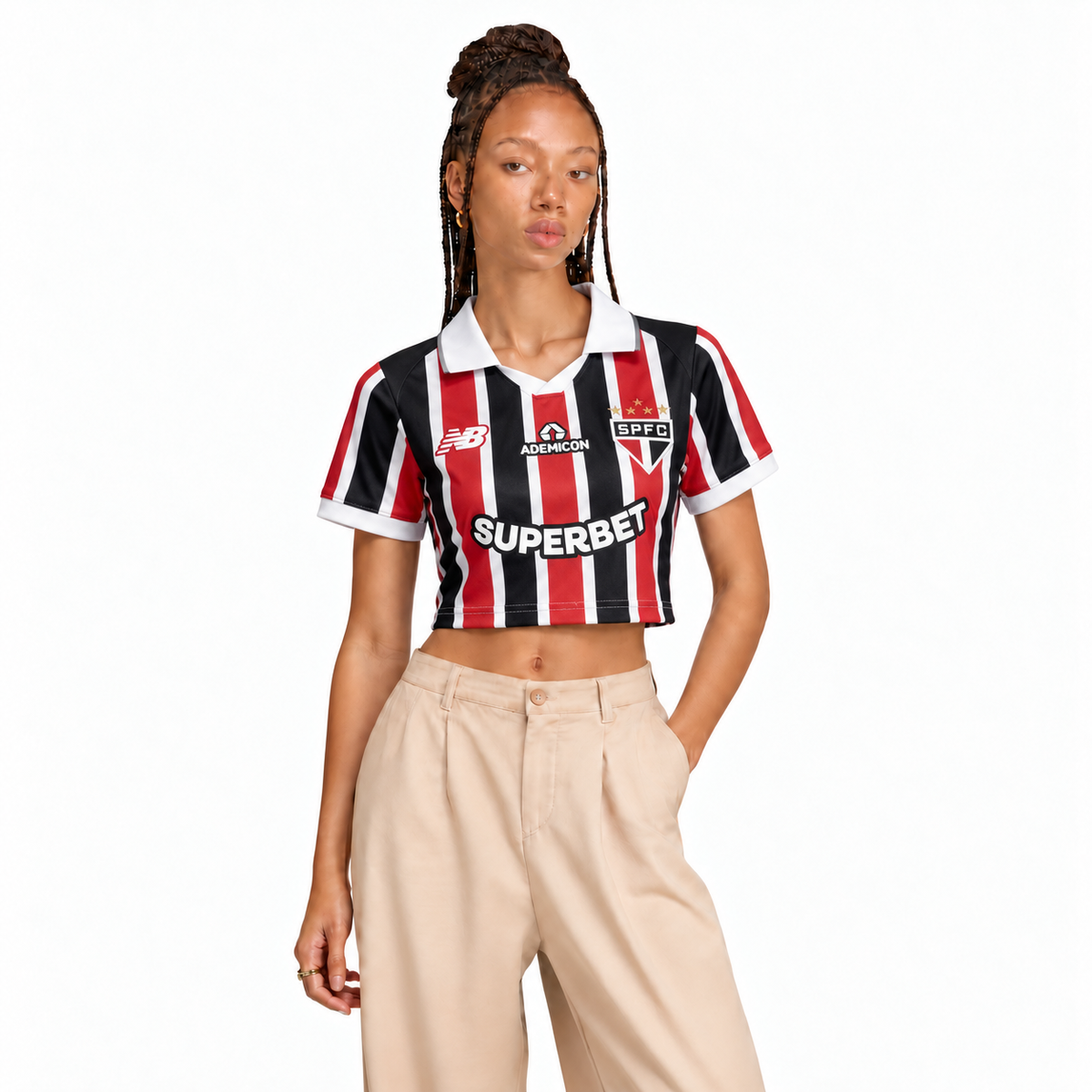 Camisa Cropped São Paulo II 26/27 Feminina