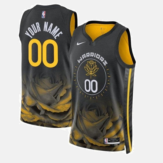Golden State Warriors 2023 Jersey - Black Gold Rose