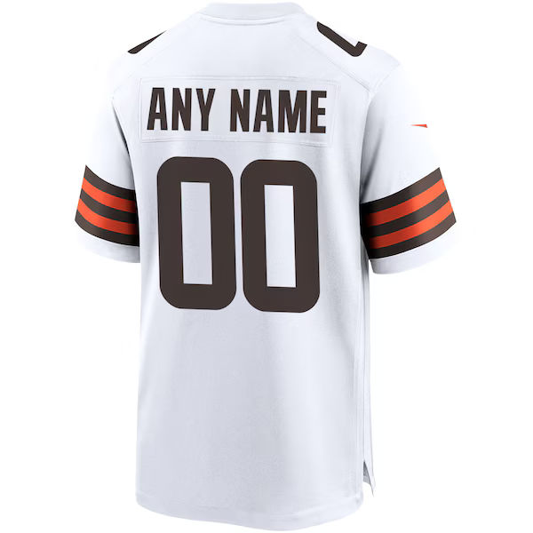 Cleveland Browns Custom Game Jersey White - photo 4