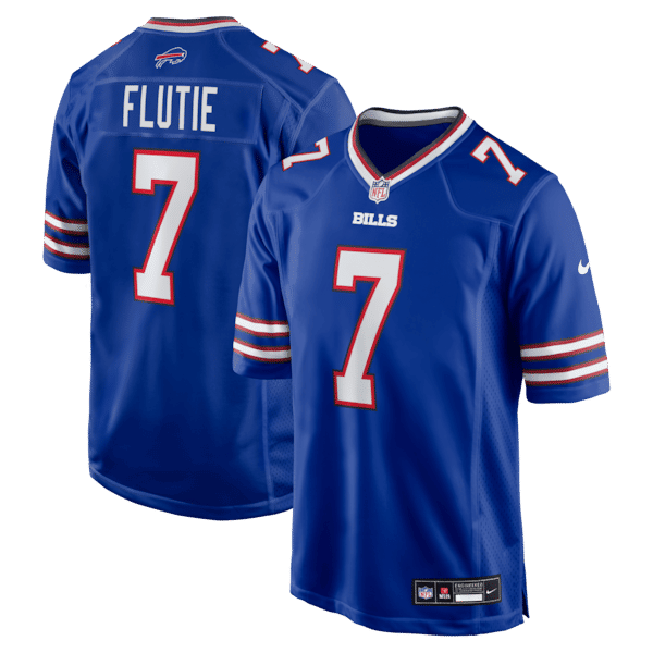 Buffalo Bills Doug Flutie Game Retired Player Jersey Royal - photo 2