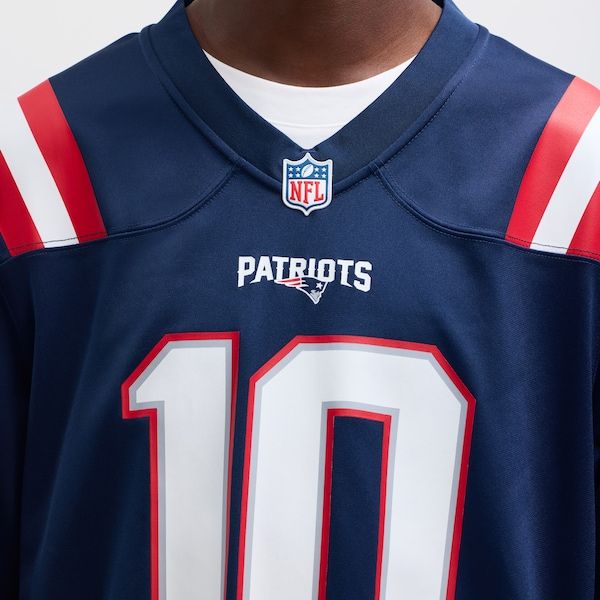 New England Patriots Drake Maye Game Jersey Navy - photo 8