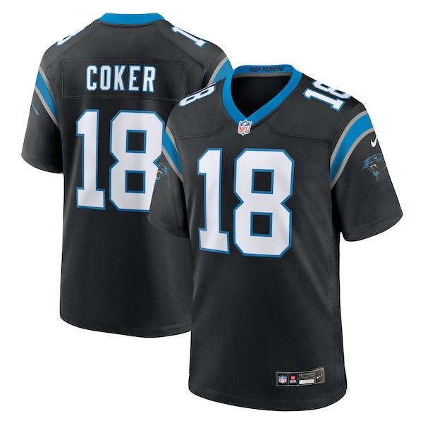 Carolina Panthers Jalen Coker Game Jersey Black - photo 2