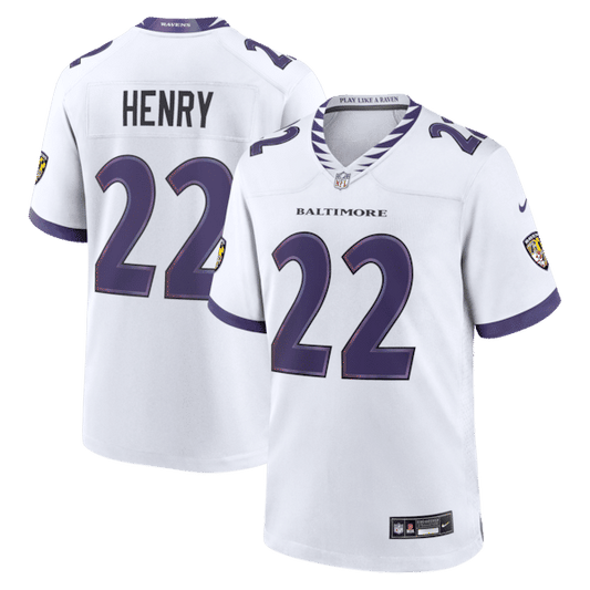 Camisa Baltimore Ravens Derrick Henry Game Branca