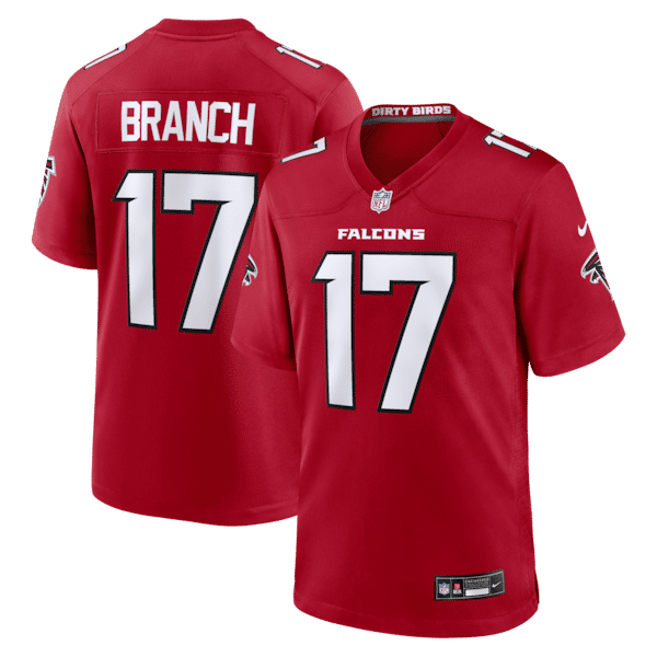Atlanta Falcons Zachariah Branch Team Game Jersey Red