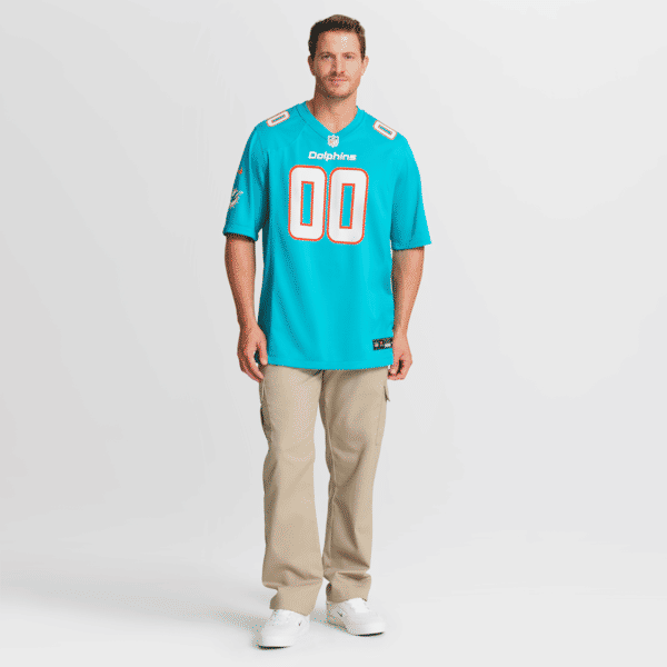 Miami Dolphins Custom Game Jersey Aqua - photo 8