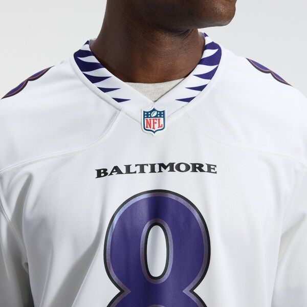 Baltimore Ravens Lamar Jackson Game Jersey White - photo 9