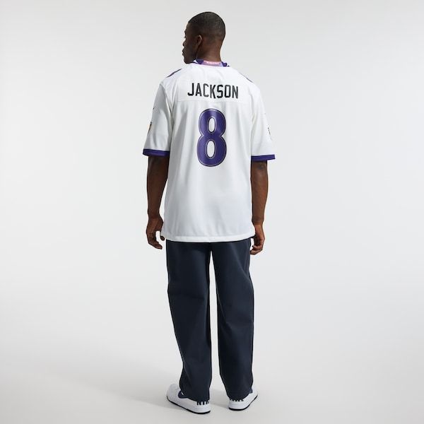 Baltimore Ravens Lamar Jackson Game Jersey White - photo 6