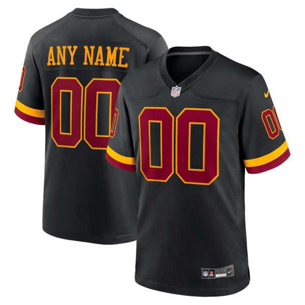 Washington Commanders Hail Raiser Alternate Custom Game Jersey Black - photo 2