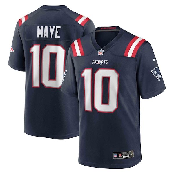 New England Patriots Drake Maye Game Jersey Navy - photo 2