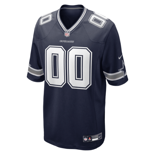 Dallas Cowboys Custom Game Jersey Navy - Navy Silver Trim - photo 3