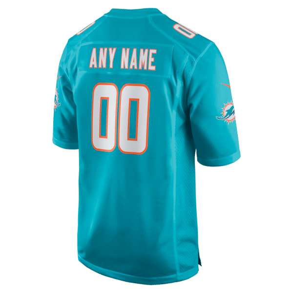 Miami Dolphins Custom Game Jersey Aqua - photo 4