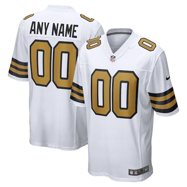 New Orleans Saints Alternate Custom Game Jersey White
