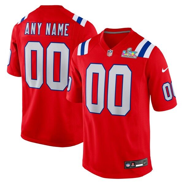 New England Patriots Custom Game Jersey Red - photo 2