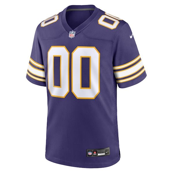 Minnesota Vikings Custom Game Jersey Purple - Classic Purple Gold Stripes - photo 3