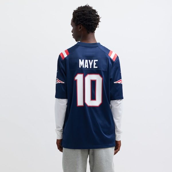New England Patriots Drake Maye Game Jersey Navy - photo 6