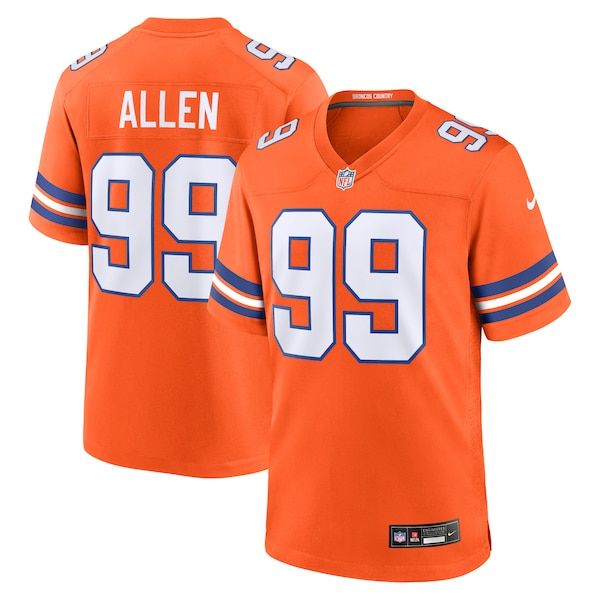 Denver Broncos Zach Allen Alternate Game Jersey Orange - photo 2