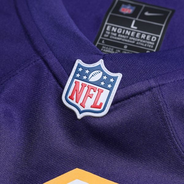 Minnesota Vikings Custom Game Jersey Purple - Classic Purple Gold Stripes - photo 5
