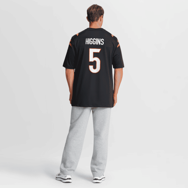 Cincinnati Bengals Tee Higgins Game Jersey Black - photo 9