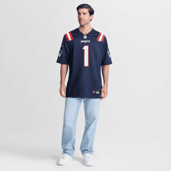 New England Patriots A.J. Brown Game Jersey Navy - photo 3
