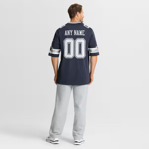 Dallas Cowboys Custom Game Jersey Navy - Navy Silver Trim - photo 9