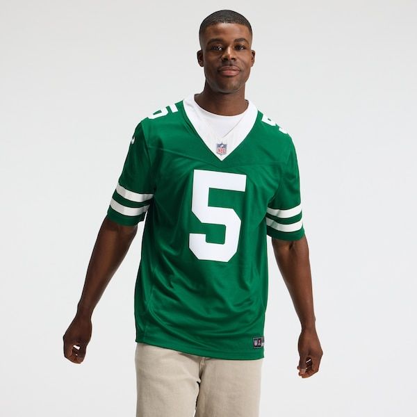 New York Jets Garrett Wilson Vapor F.U.S.E. Stitched Limited Jersey Green - photo 3