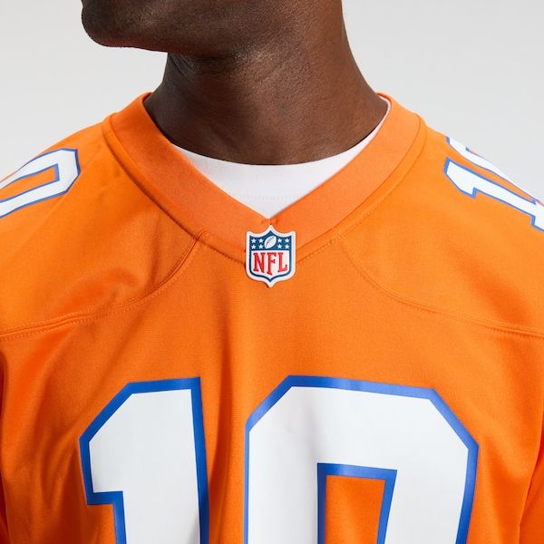 Camisa Denver Broncos Bo Nix Mile High Collection 1977 Throwback Game Laranja - foto 10