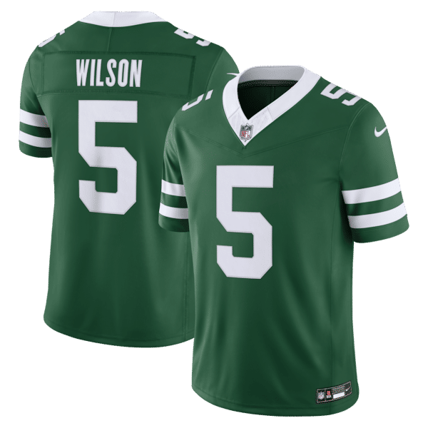 New York Jets Garrett Wilson Vapor F.U.S.E. Stitched Limited Jersey Green - photo 2