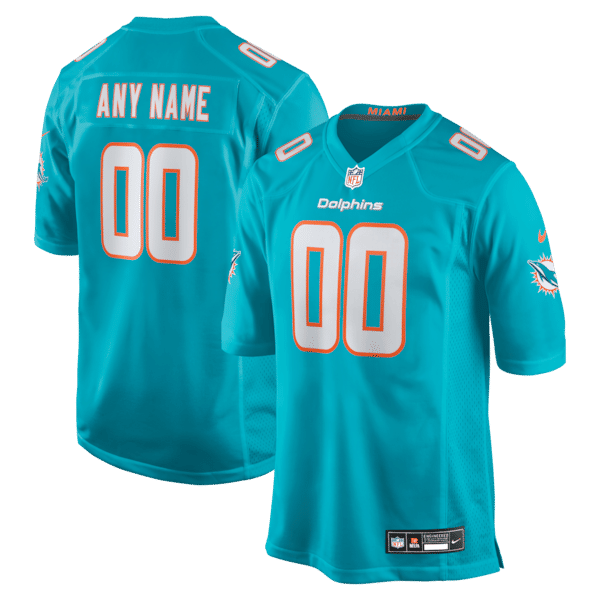 Miami Dolphins Custom Game Jersey Aqua - photo 2