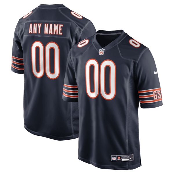 Chicago Bears Custom Game Jersey Navy - photo 2