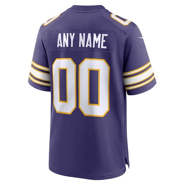 Minnesota Vikings Custom Game Jersey Purple - Classic Purple Gold Stripes - photo 4