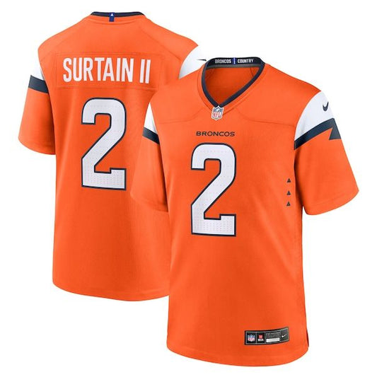 Denver Broncos Patrick Surtain II Team Game Jersey Orange