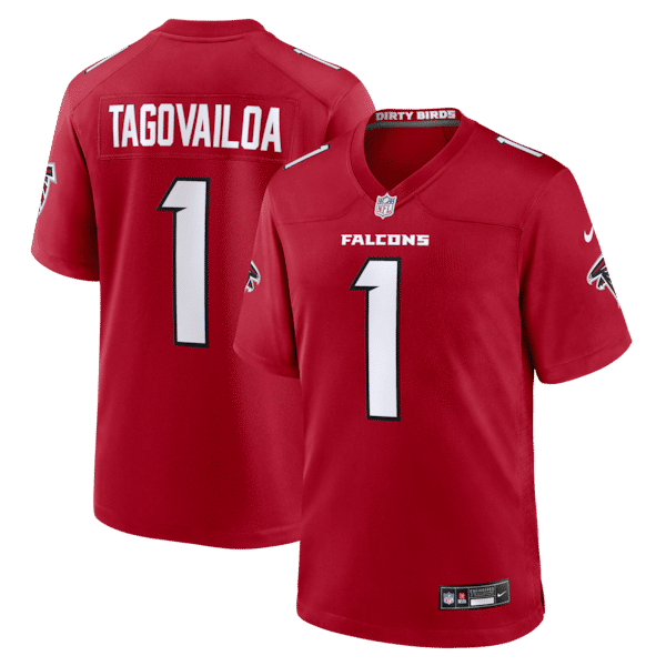 Atlanta Falcons Tua Tagovailoa Game Jersey Red - photo 2