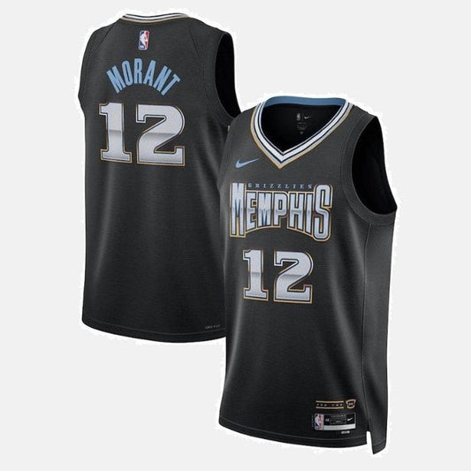 Memphis Grizzlies 2023 Jersey - Morant 12 Black