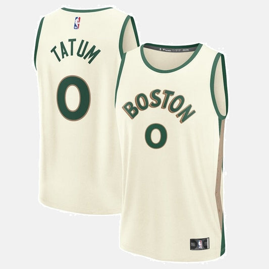 Boston Celtics Jersey 2023/24 - Tatum 0 Cream