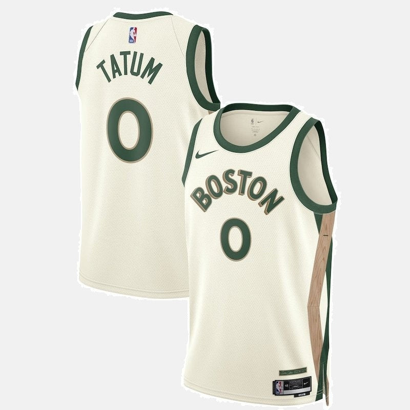 Boston Celtics Jersey 2023/24 - Tatum 0 Cream