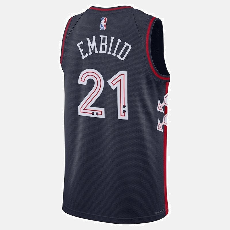 Regata Philadelphia 76ers 23/24 - Embiid 21 Azul-Marinho - foto 3