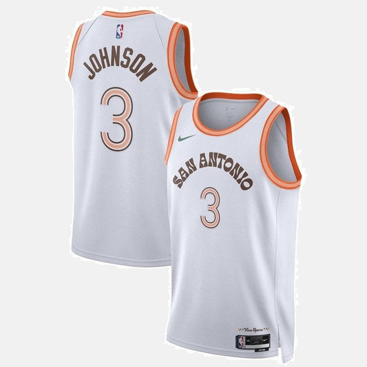 San Antonio Spurs Jersey 2023/24 - Johnson 3 White