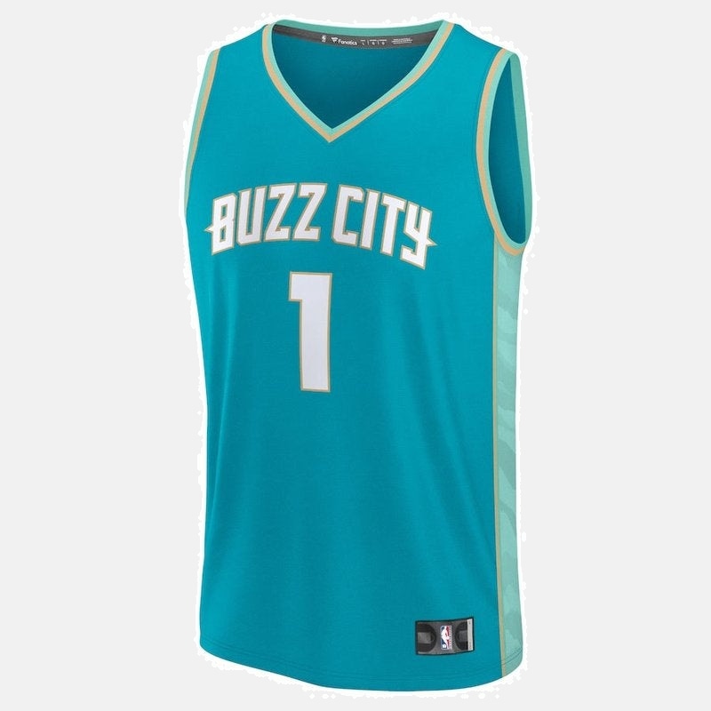 Charlotte Hornets Jersey 2023/24 - Ball 1 Teal Buzz City - photo 2