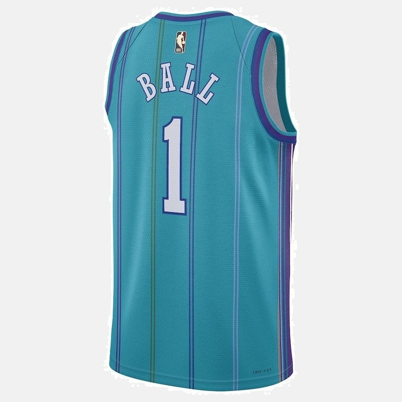 Charlotte Hornets Jersey 2023/24 - Ball 1 Teal Pinstripe - photo 3