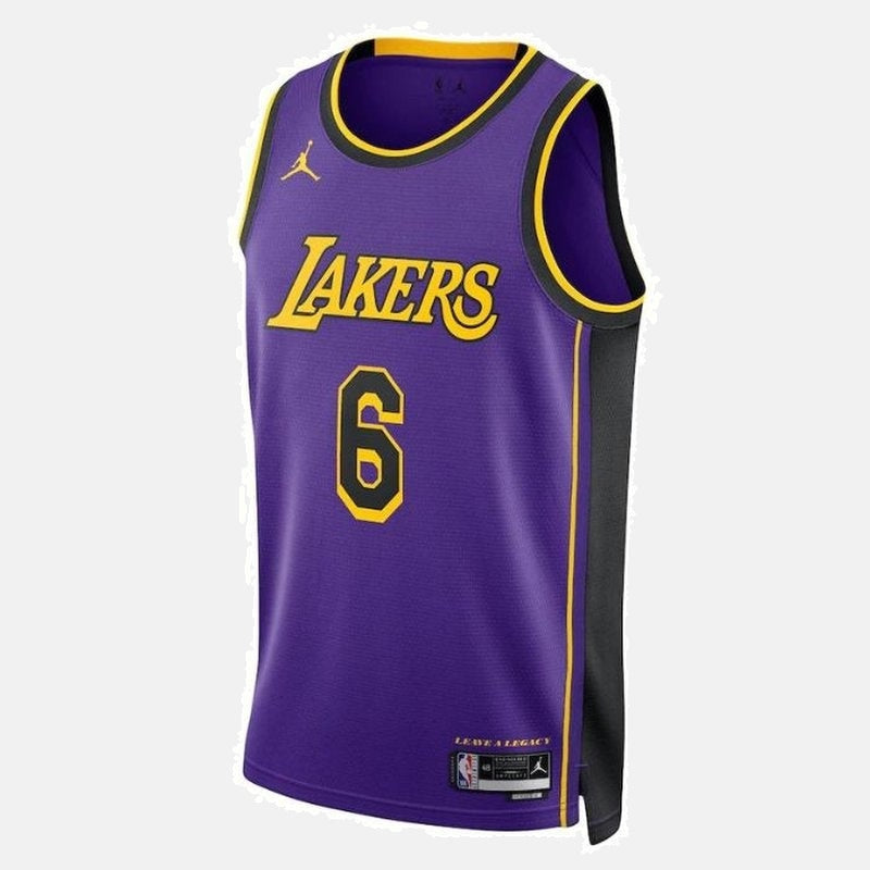 Los Angeles Lakers 2023 Jersey - James 6 Purple - photo 2