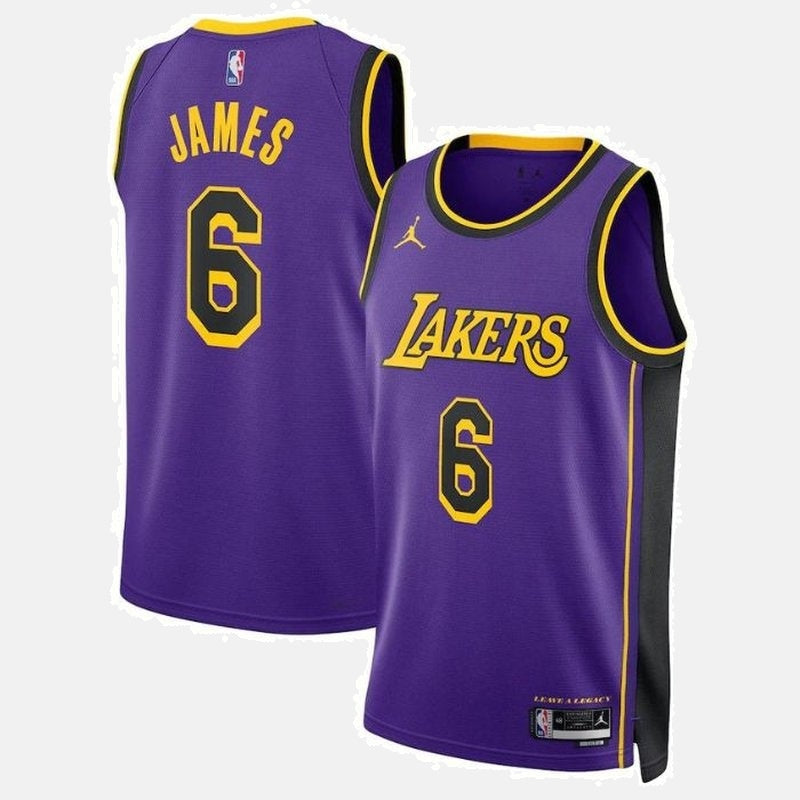 Los Angeles Lakers 2023 Jersey - James 6 Purple