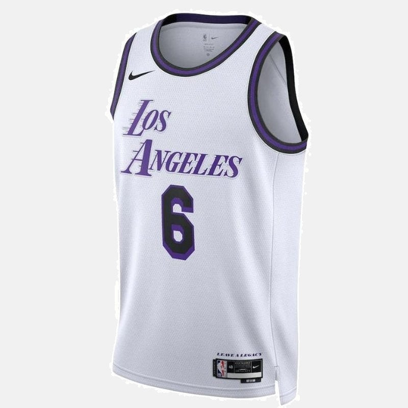 Los Angeles Lakers 2023 Jersey - James 6 White - photo 2
