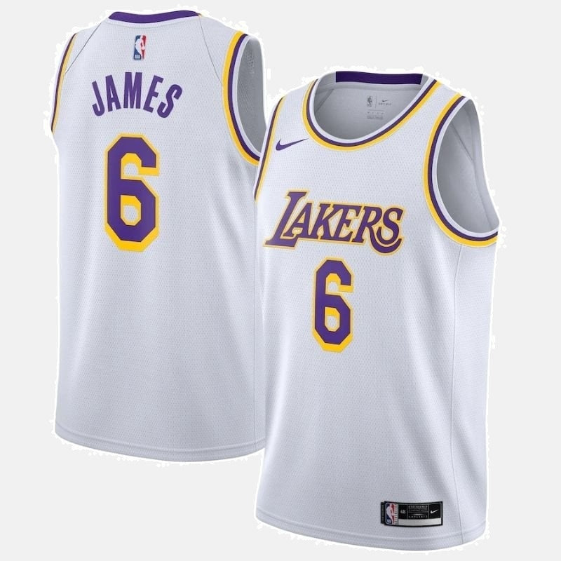 Los Angeles Lakers Jersey 2021/22 Player - James 6 Yellow - photo 4
