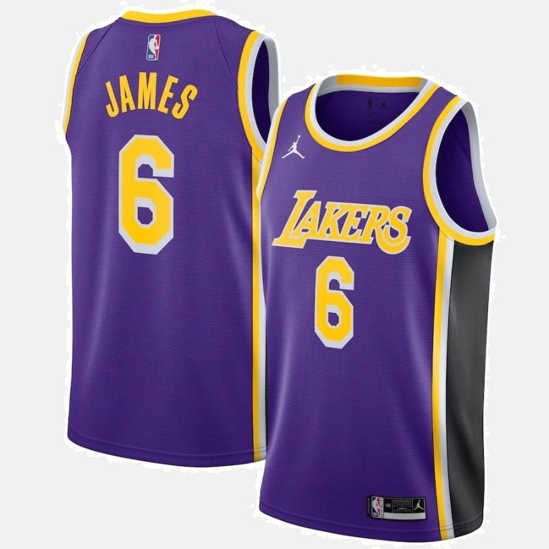 Los Angeles Lakers Jersey 2021/22 Player - James 6 Purple