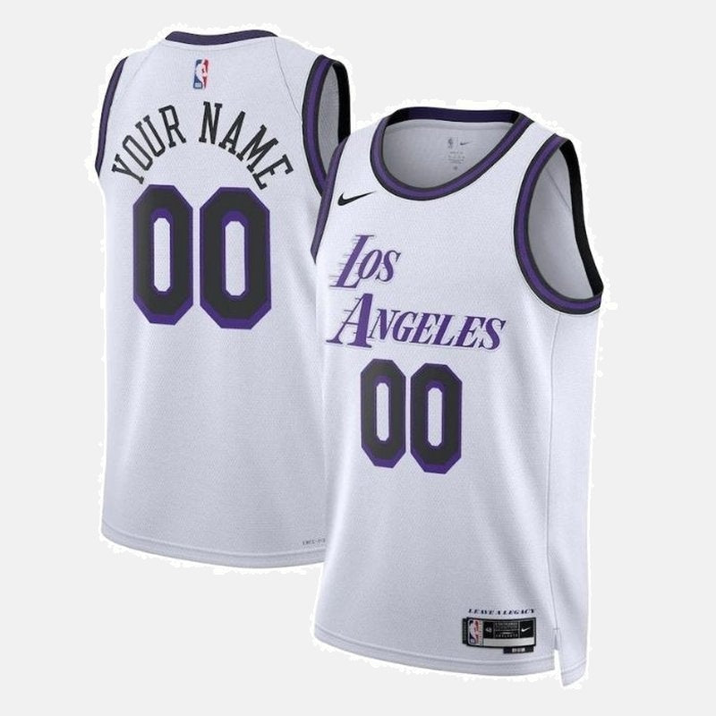Los Angeles Lakers 2023 Jersey - White Los Angeles Script