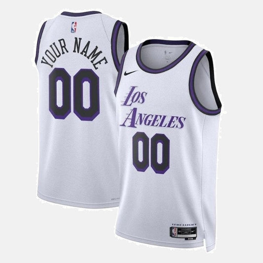 Los Angeles Lakers 2023 Jersey - White Los Angeles Script