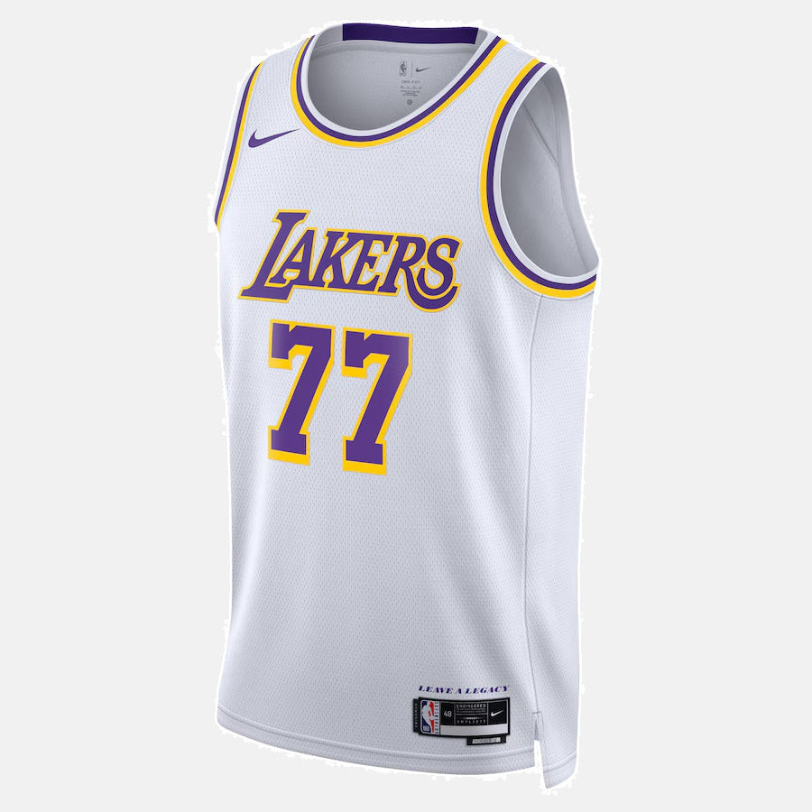 Los Angeles Lakers 2024 Jersey - Doncic 77 White - photo 2