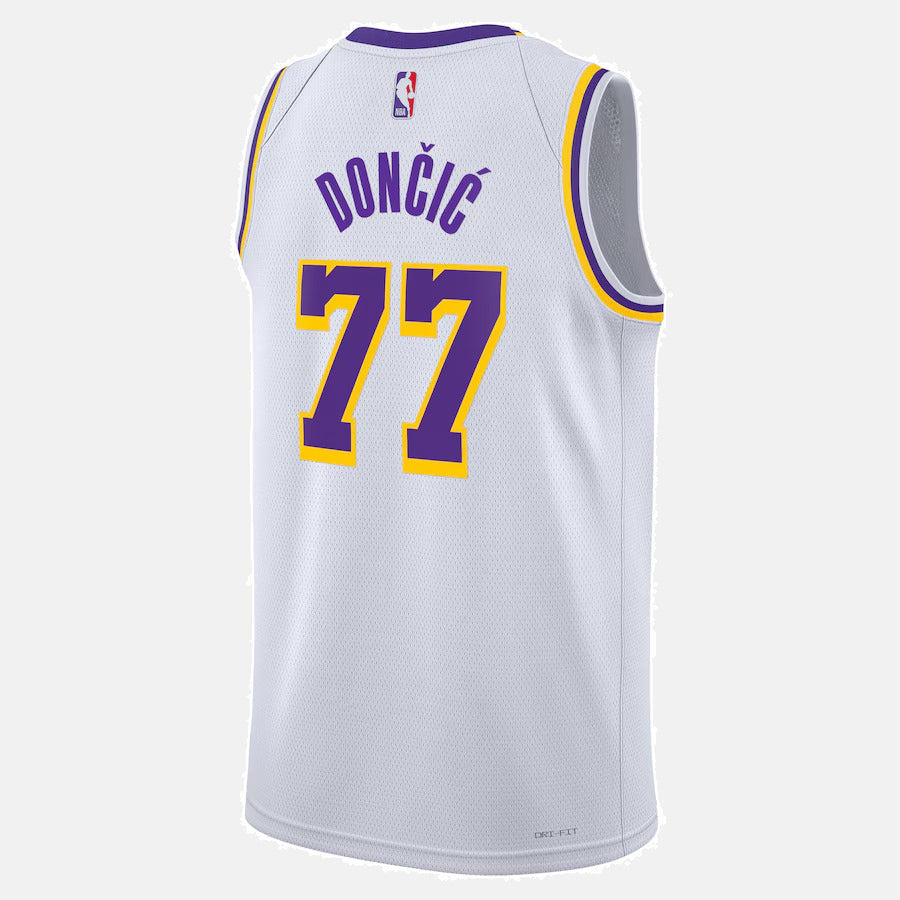 Los Angeles Lakers 2024 Jersey - Doncic 77 White - photo 3